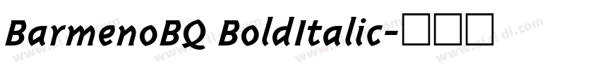 BarmenoBQ BoldItalic字体转换